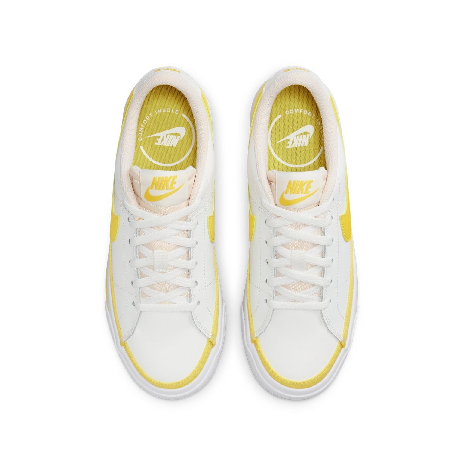 (GS) Nike Court Legacy 'White Opti Yellow' DA5380-119