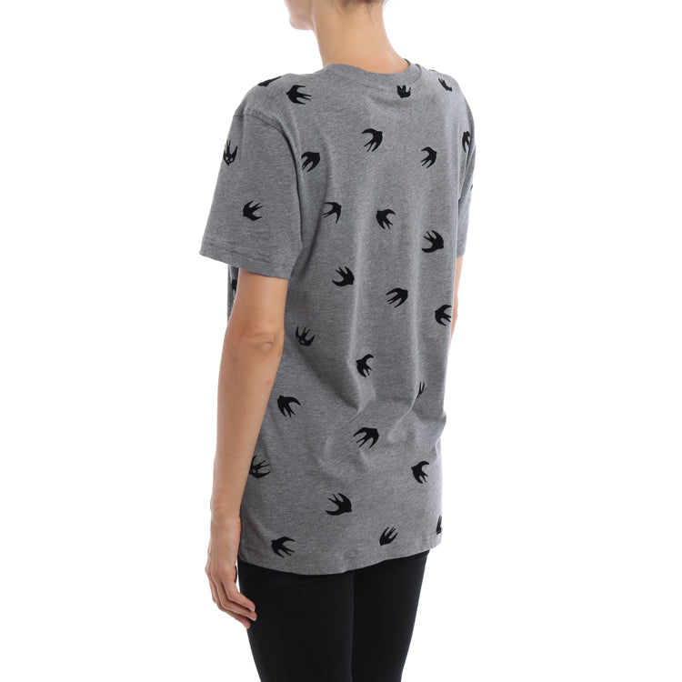 McQ Alexander McQueen Small Round Neck Short Sleeve Gray 318978-RIT68-1244