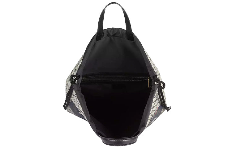 Gucci Printing Logo Drawstring schoolbag Backpack / Black 473872-9HVCT-8697