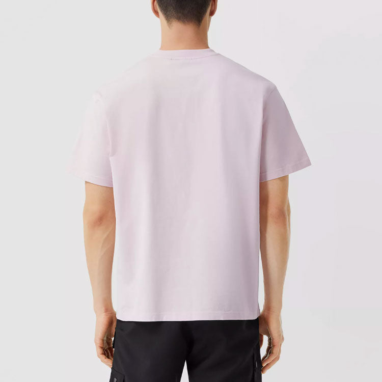 Men's Burberry Alphabet Printing Cotton Loose Short Sleeve Pink 80432731