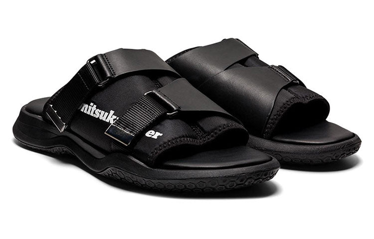 Onitsuka Tiger Ohbori Slider Stylish Sports Black Sandals 1183B499-001
