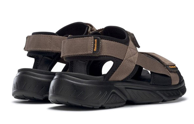 Reebok Hyperium Sandal TXT Fashion Soft Sole Cozy Open Toe Flat Heel Sports Brown Black Sandals 'Brown Black' GX1154