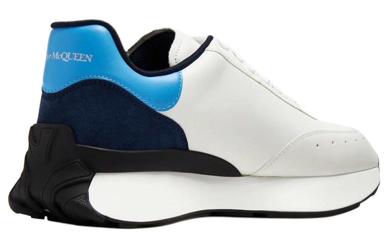 Alexander McQueen Sprint Runner Sneakers 'White Black Blue' 777417WIDNK8758