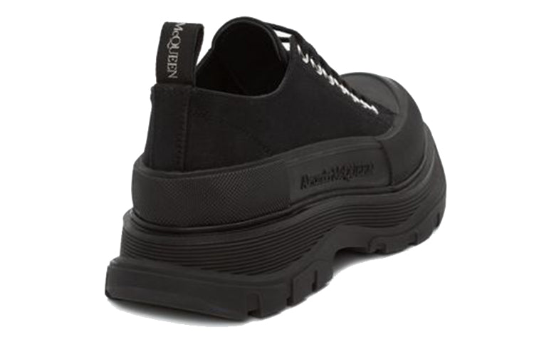 (WMNS) Alexander McQueen Tread Slick Lace Up 'Black' 611705W4L321000