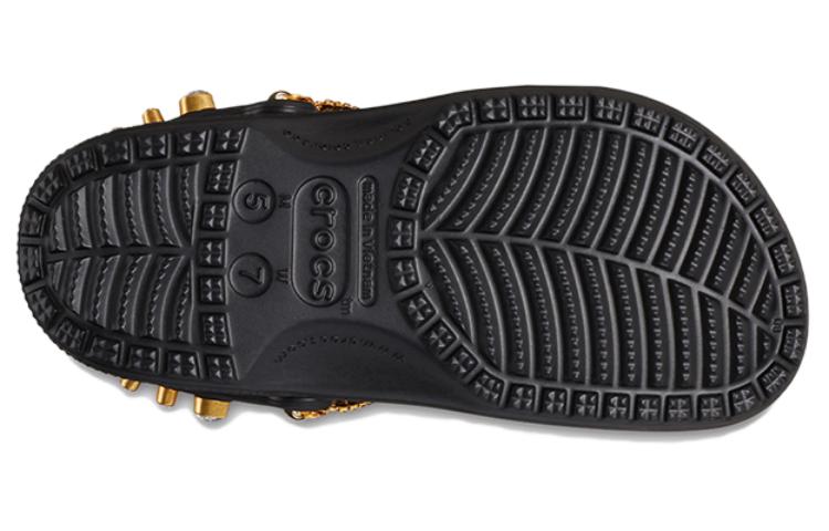 (WMNS) Crocs Classic Tiara Clogs 'Black Gold' 209684-001