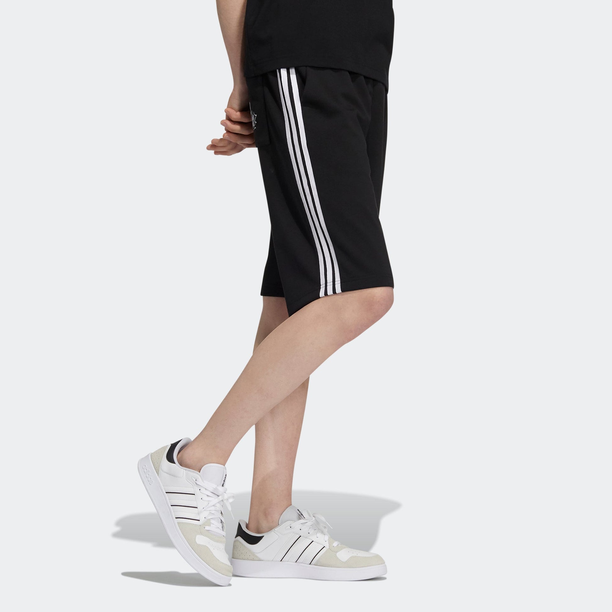 adidas neo M Mf Short Mickey Pattern Stripe Sports Shorts Black HF0457