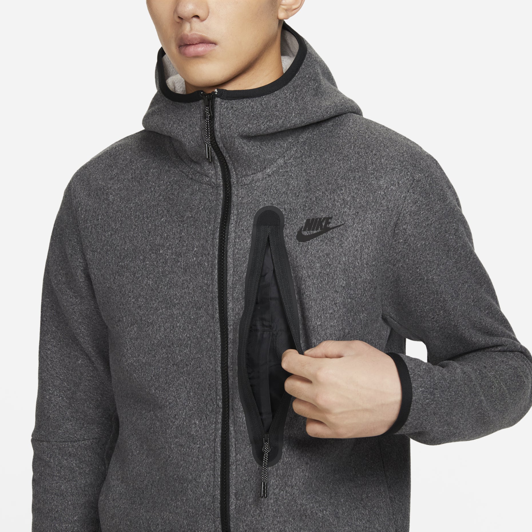 Nike Sportswear Tech Fleece Full-Zip Winterized Hoodie 'Grey' DQ4802-010