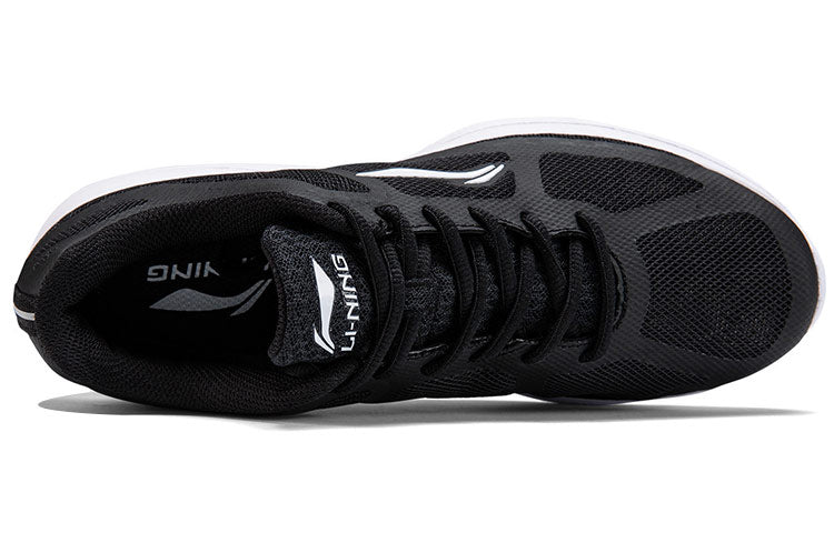 (WMNS) Li-Ning Casual Light Weight Running Shoes 'Black White' ARBQ032-4
