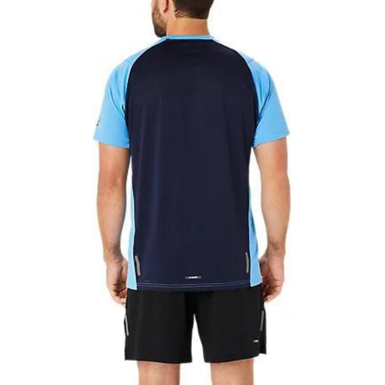 ASICS ACTIBREEZE Panel Jacquard Short Sleeved Top Asia Sizing 'Waterscape' 2031E507-407