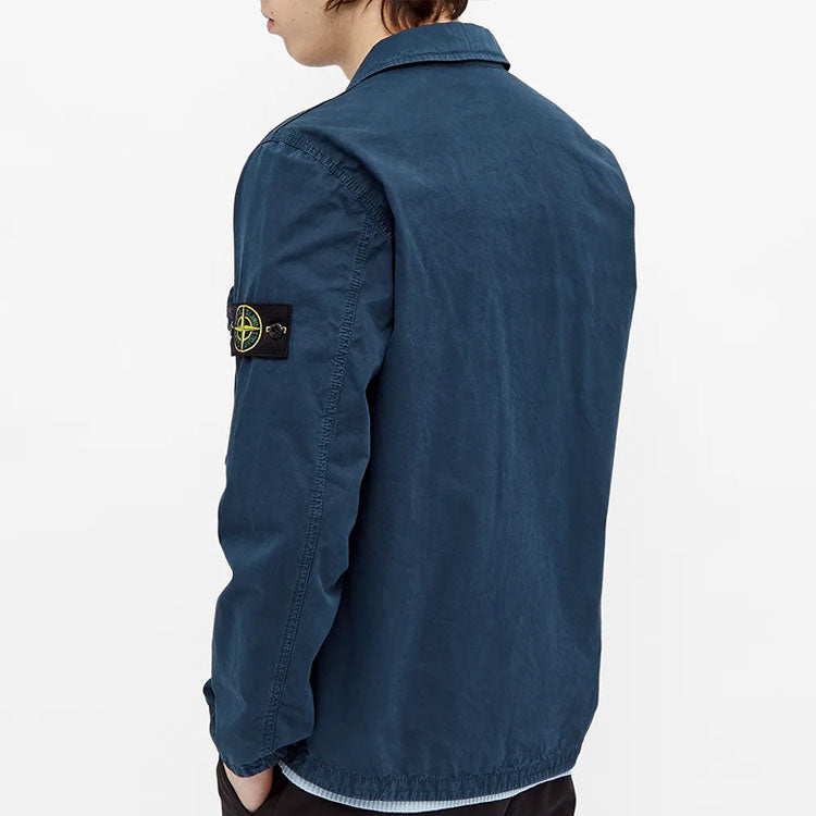 STONE ISLAND Zip Pocket Overshirt 'Dark Blue' 7415117WN-V0124