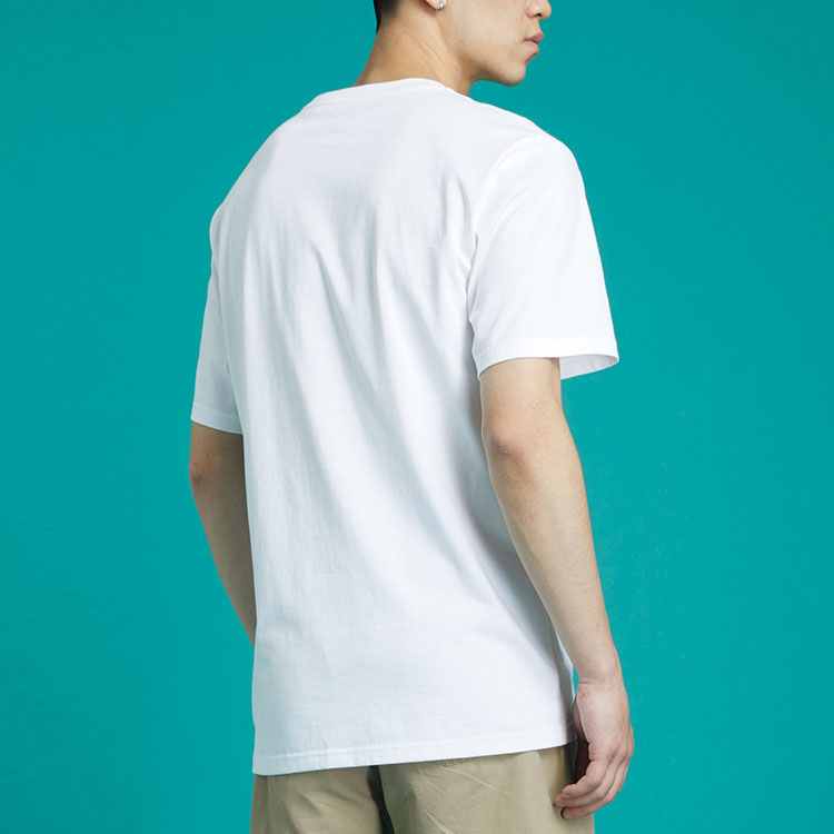Men's Converse Contrasting Colors Casual Sports Printing Short Sleeve White 10021515-A01