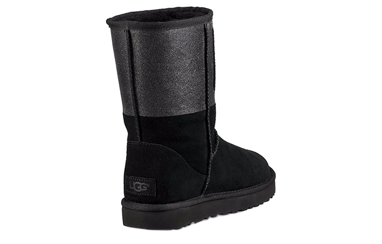 (WMNS) UGG Classic Short Sparkle 1096472-BLK