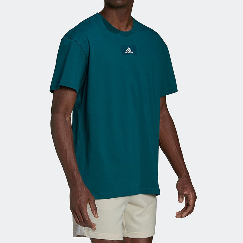 adidas Round Neck Short Sleeve Green HE4356