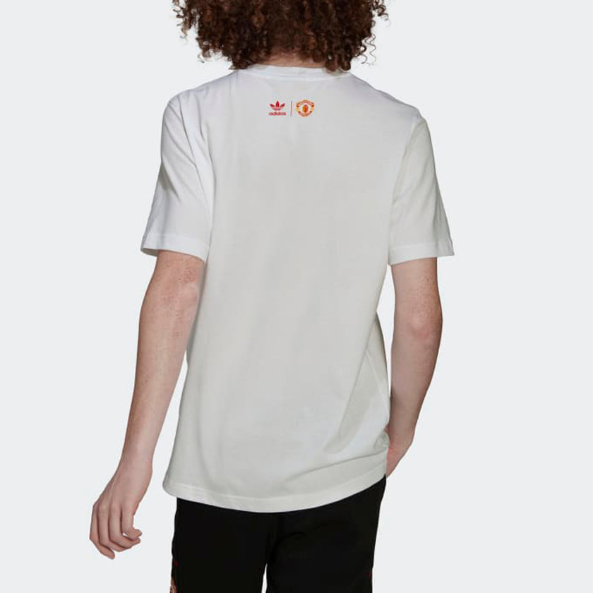 adidas originals Old Trafford Casual Logo Printing Round Neck Short Sleeve White HP0452