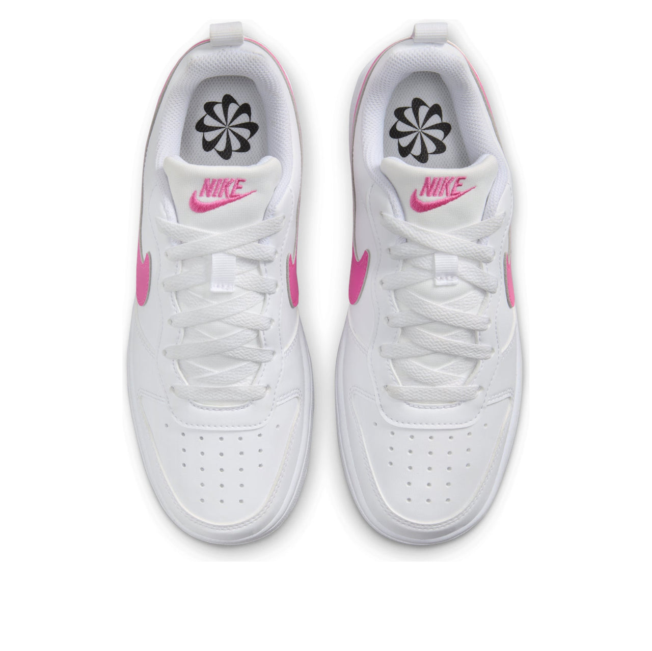 (GS) Nike Court Borough Low Recraft 'White Laser Fuchsia' DV5456-113