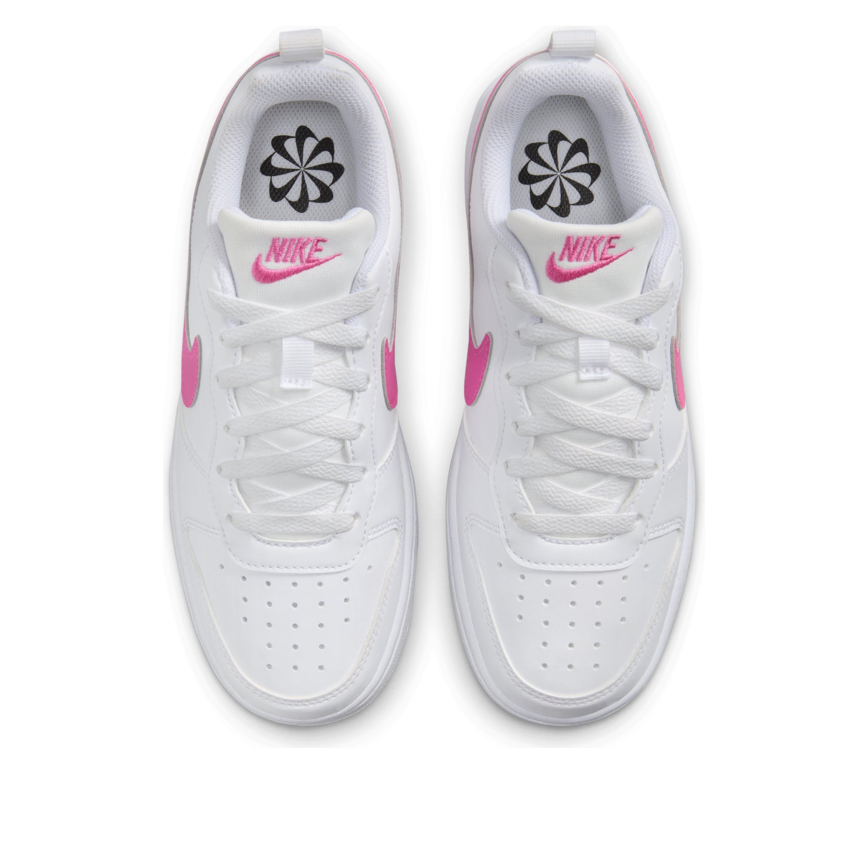(GS) Nike Court Borough Low Recraft 'White Laser Fuchsia' DV5456-113