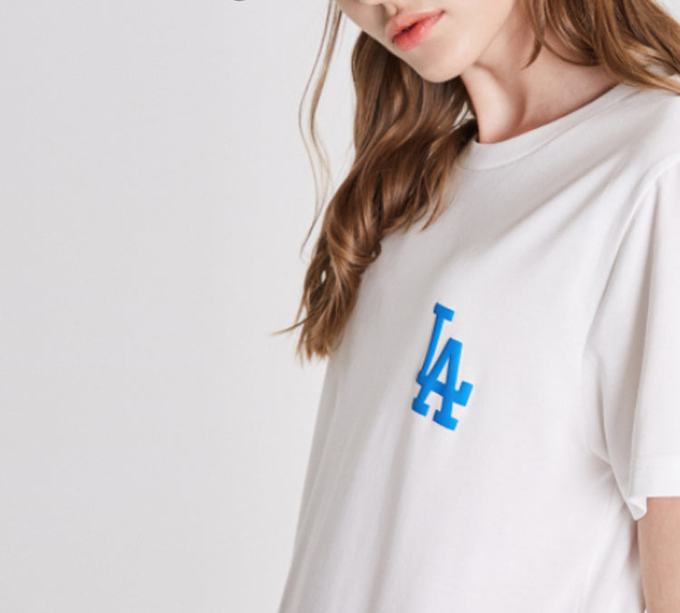 MLB Los Angeles Dodgers Chest Printing Short Sleeve White 31TS21931-07W