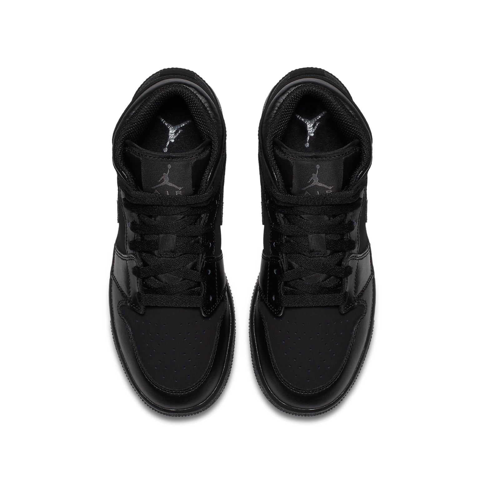 (GS) Air Jordan 1 Retro Mid 'Triple Black 2016' 554725-050