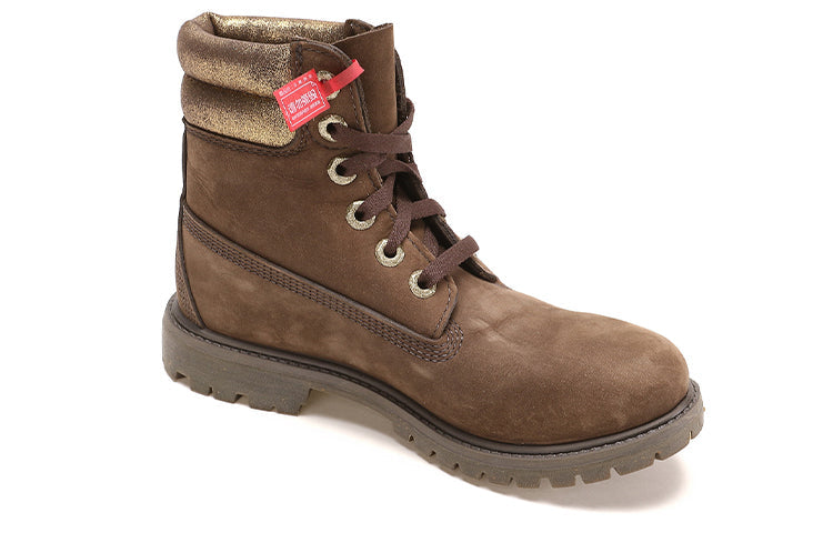 (WMNS) Timberland 6 Inch Waterville Premium Double Collar Boots 'Dark Brown' A1R2IA66