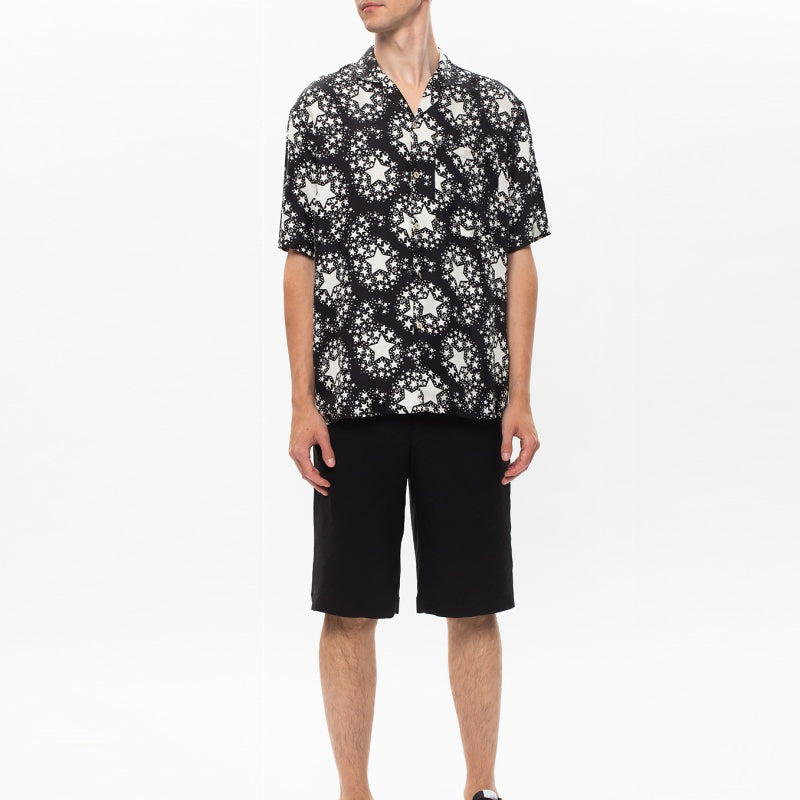 Gucci Star Print Silk Oversized Bowling Shirt For Men Black 625502-ZAENN-1060