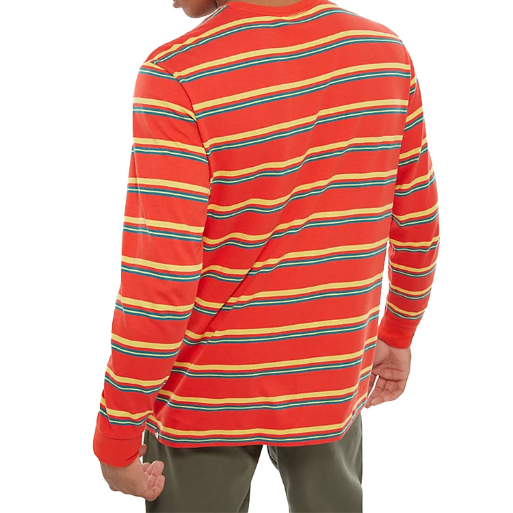 Men's THE NORTH FACE Stripe Printing Long Sleeves Tops Red NF0A4C9ICH8S