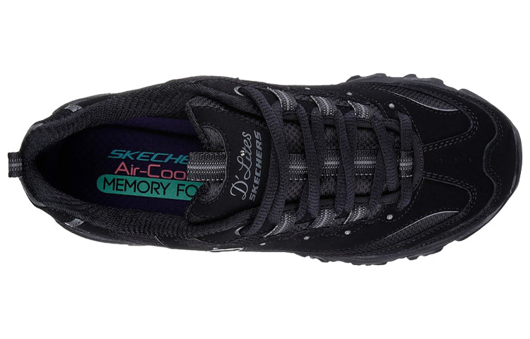 (WMNS) Skechers D lites Sports Shoes Black 11930-BBK