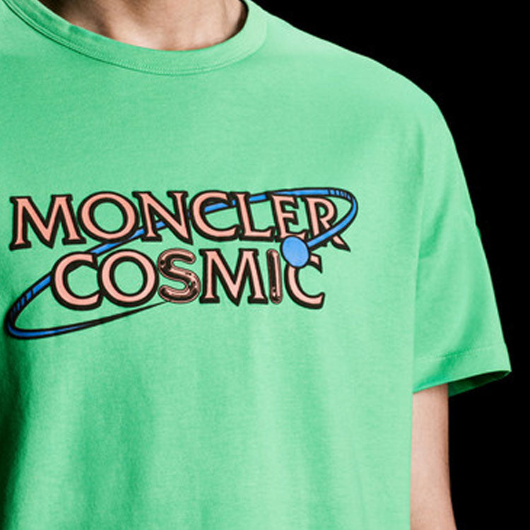 Men's Moncler Logo Multi-Color Short Sleeve Green 0928C70210829FB84I
