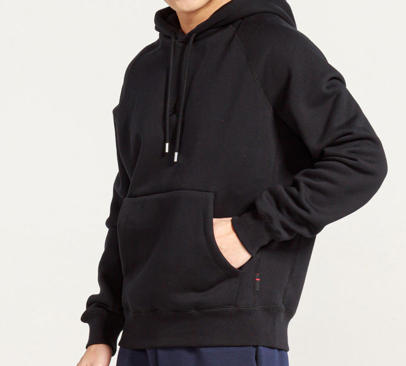 Air Jordan Embroidered Fleece Lined Drawstring Pullover Black CD8727-010