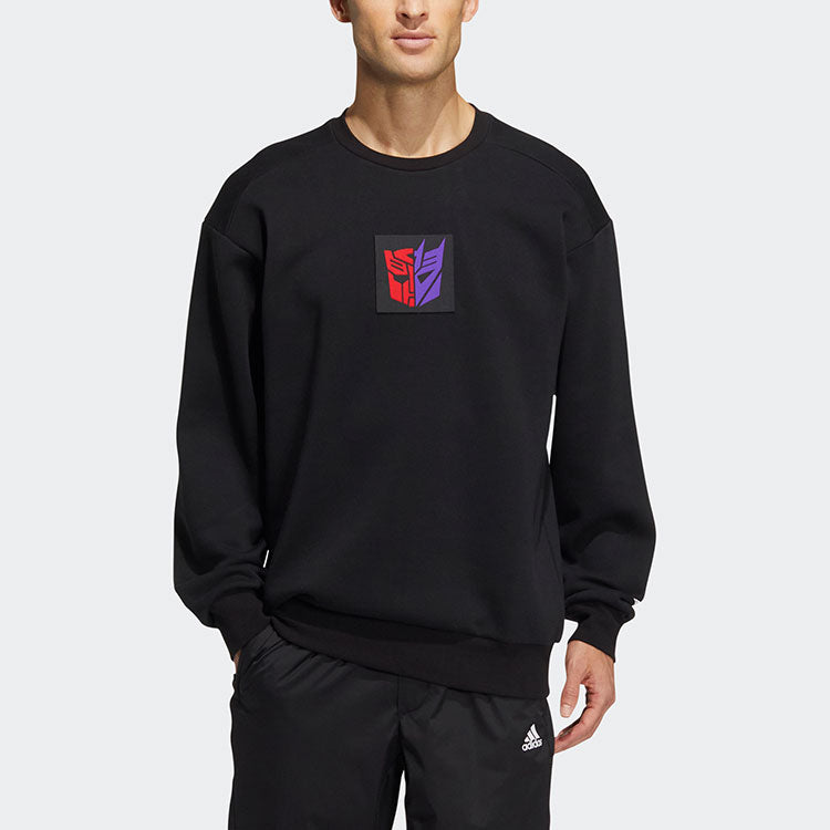 adidas x Transformers Crossover CNY TF Turf SWEAT 22 Pattern Printing Sports Pullover Black HM7449
