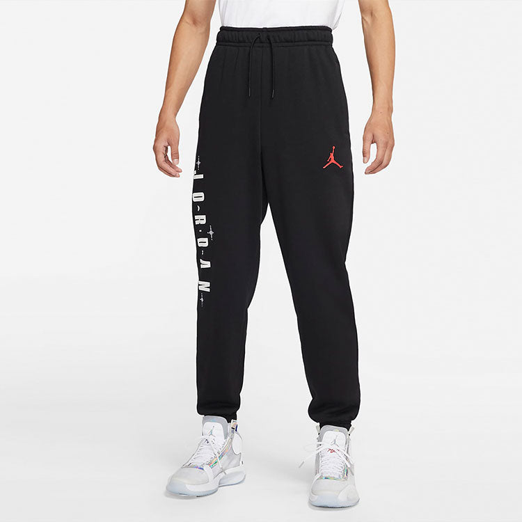 Men's Air Jordan Logo Printing Casual Long Pants/Trousers Black DO9154-010