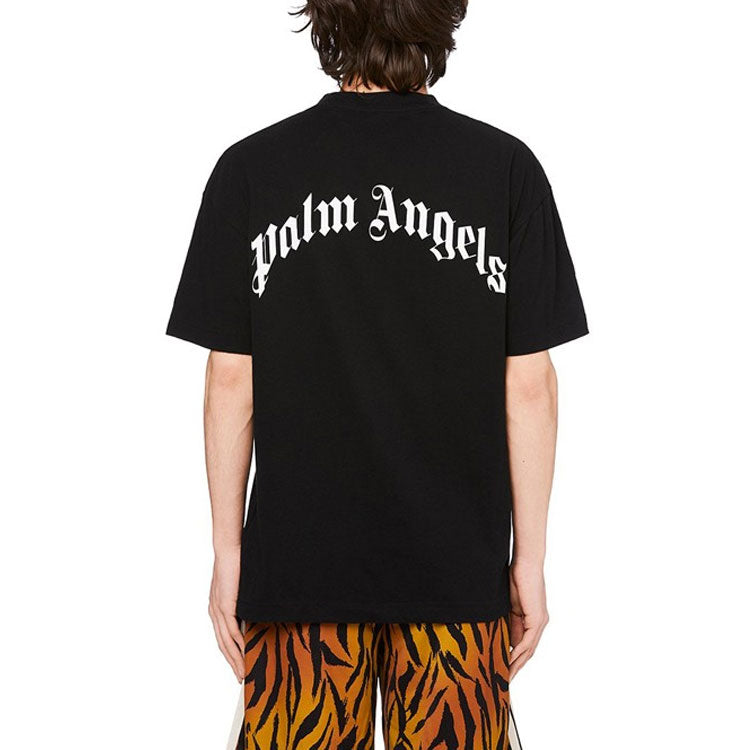 Men's PALM ANGELS Black Bear S/S Chest Logo Short Sleeve PMAA001S20FAB0011084