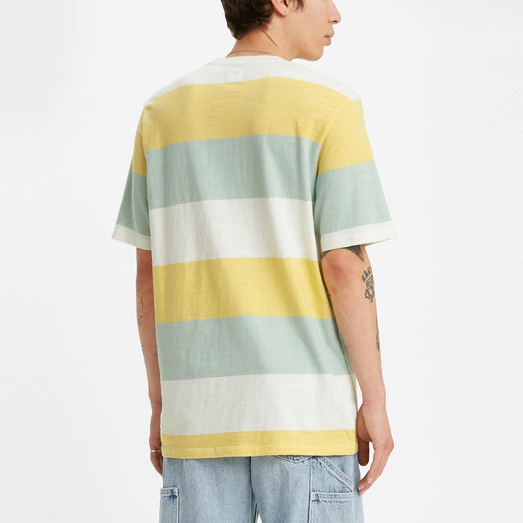 Men's Levis Stripe Short Sleeve Yellow 34310-0004