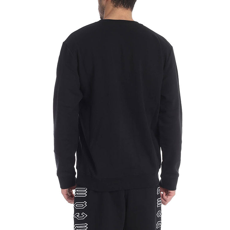 Alexander McQueen Pattern Round Neck Long Sleeves Sweatshirt 'Black' 415099-RKH51-1000