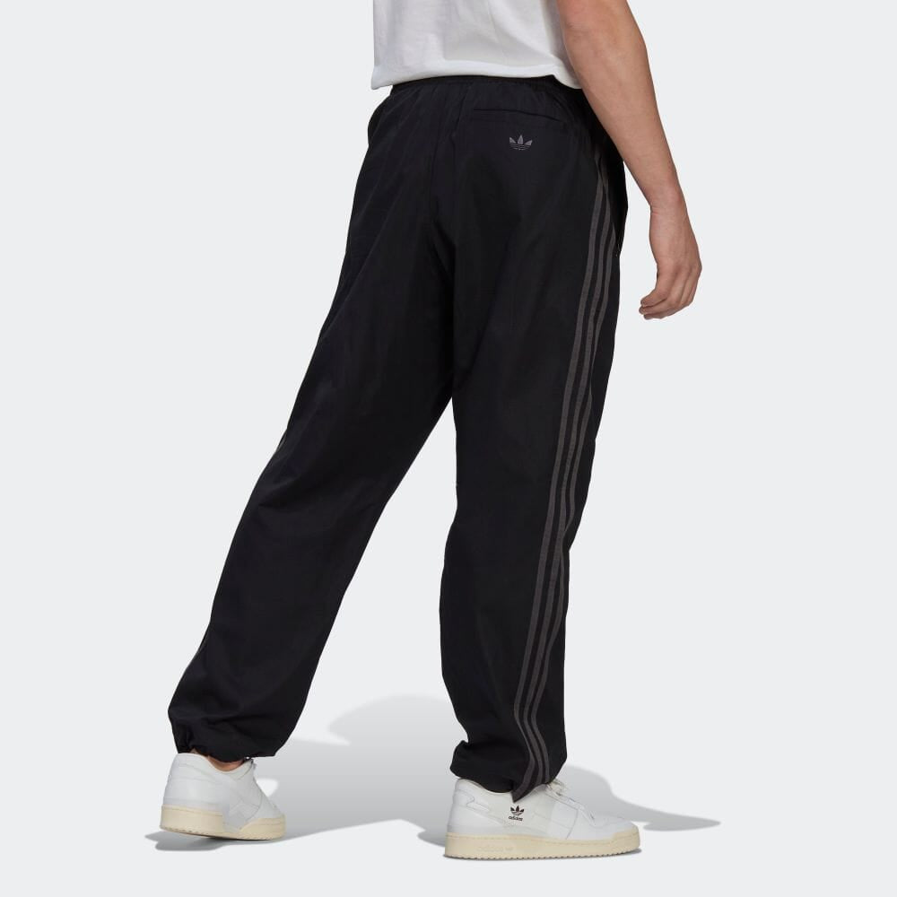 Men's adidas originals Solid Color Stripe Casual Sports Pants/Trousers/Joggers Japanese Version Black HT1650