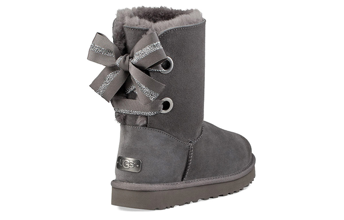 (WMNS) UGG Customizable Bailey Bow short Gray 1098075-CHRC