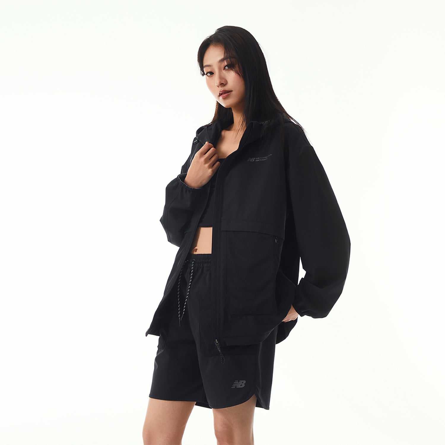 New Balance Woven Hooded Jacket Asia Sizing 'Black' NAE24151-BK