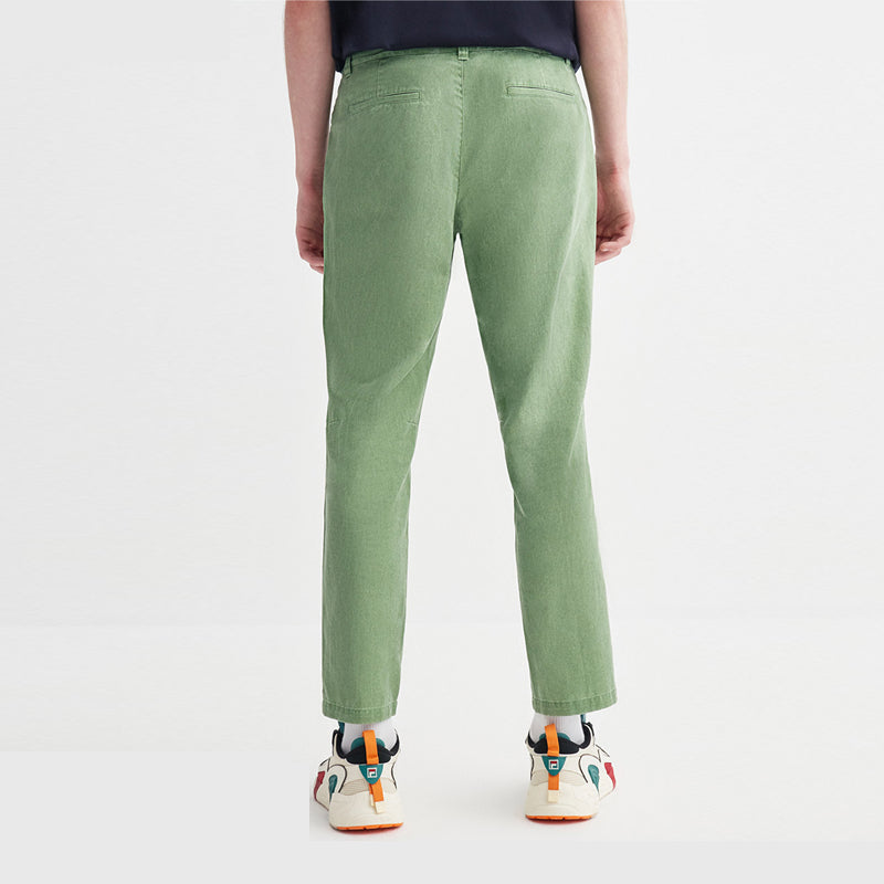 FILA Embroidered Logo Woven Casual Pants Green F11M038816F-GN