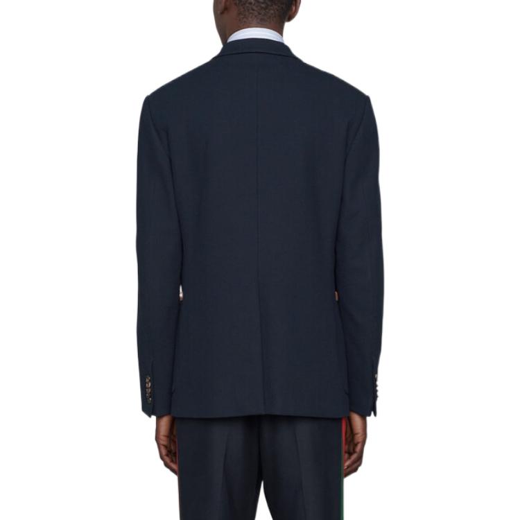 Gucci Cotton Jersey Jacket With Web 'Blue' 673264-Z8AR0-4433