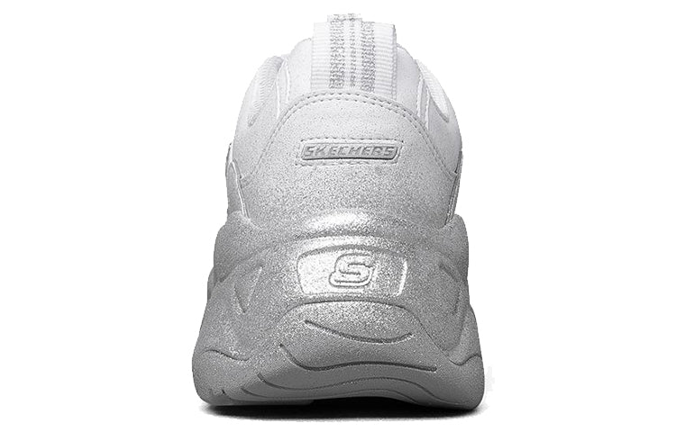 (WMNS) Skechers D Lites 3.0 Low-Top Sneakers White/Silver 149256-WSL