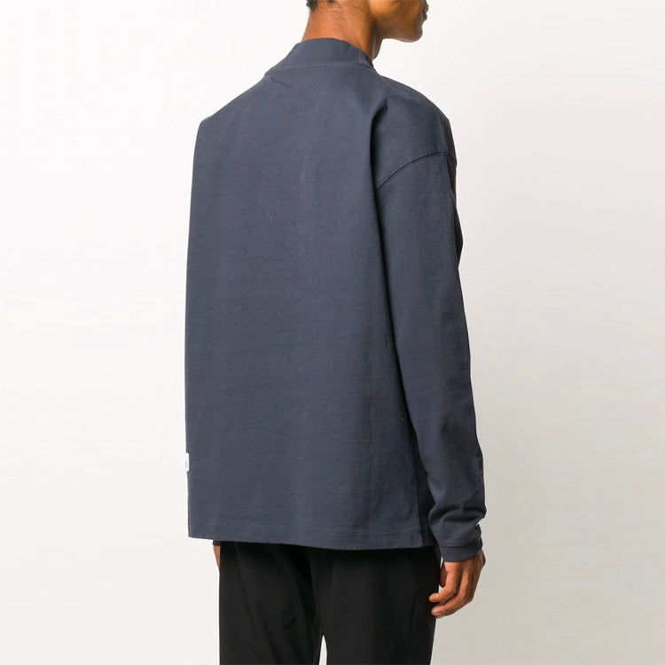 HERON PRESTON Ctnmb Long Sleeve Turtleneck Tshirt 'Navy' HMAB017F20JER0014501