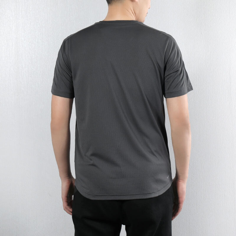 adidas D2m Tee 3s Casual Quick Dry Breathable Round Neck Sports Short Sleeve Gray DU1259