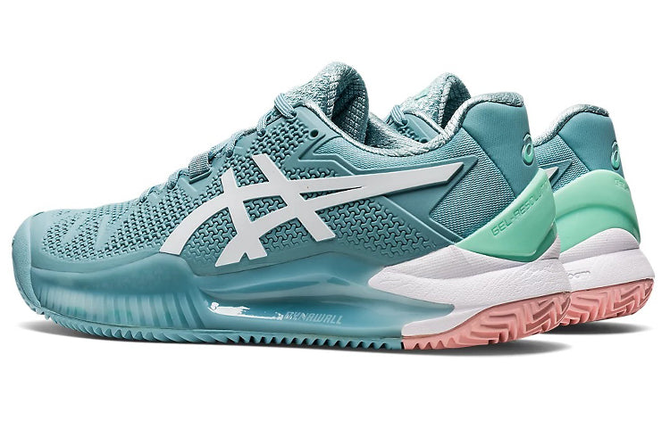 (WMNS) ASICS Gel Resolution 8 Clay 'Smoke Blue' 1042A070-408