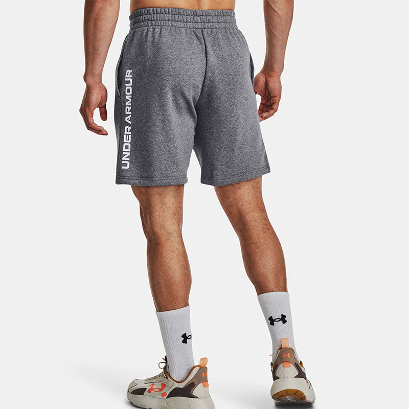 Under Armour Rival Fleece Wordmark Shorts 'Grey' 1379869-012