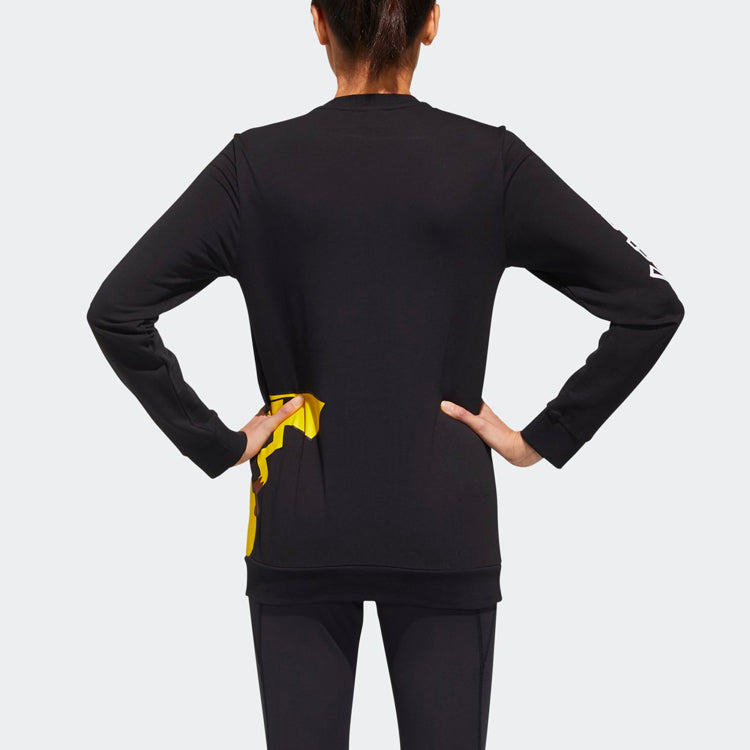 (WMNS) adidas x POKEMON Logo Printing Round-neck Swea Black GD5864