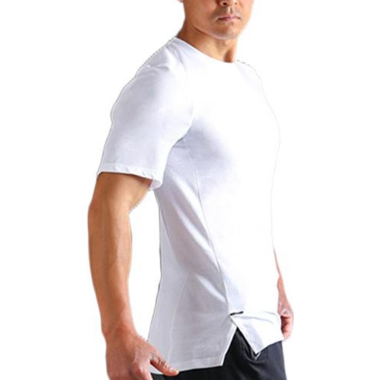 Men's Nike Solid Color Round Neck Pullover Brand Logo Printing Sports Short Sleeve White T-Shirt 830950-100