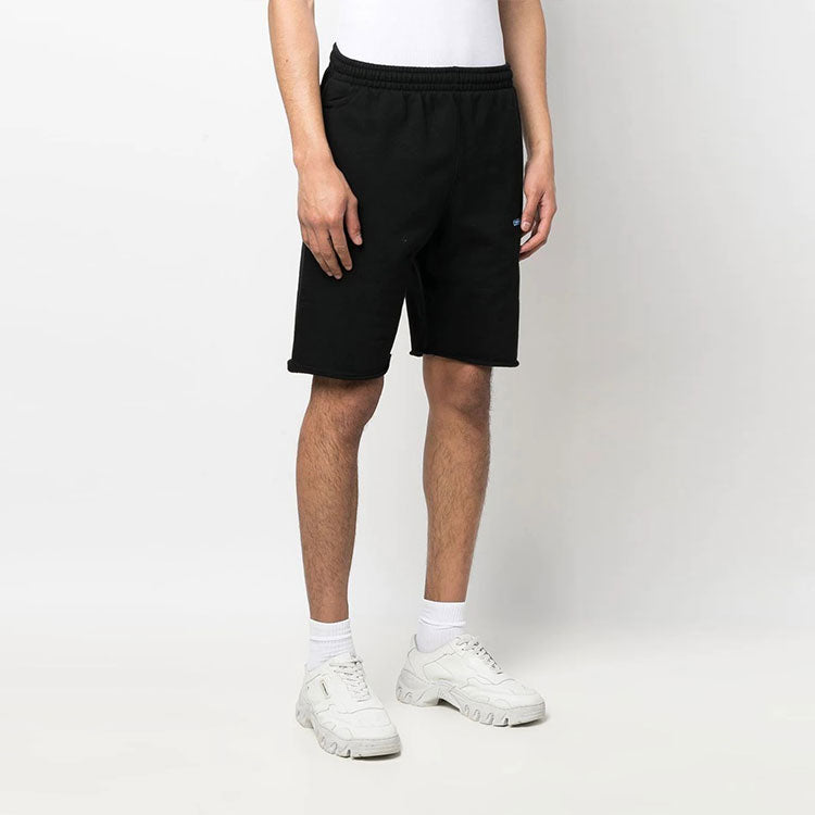 Men's Off-White SS22 Logo Arrow Printing Casual Straight Shorts Loose Fit Black OMCI006S22FLE0051039