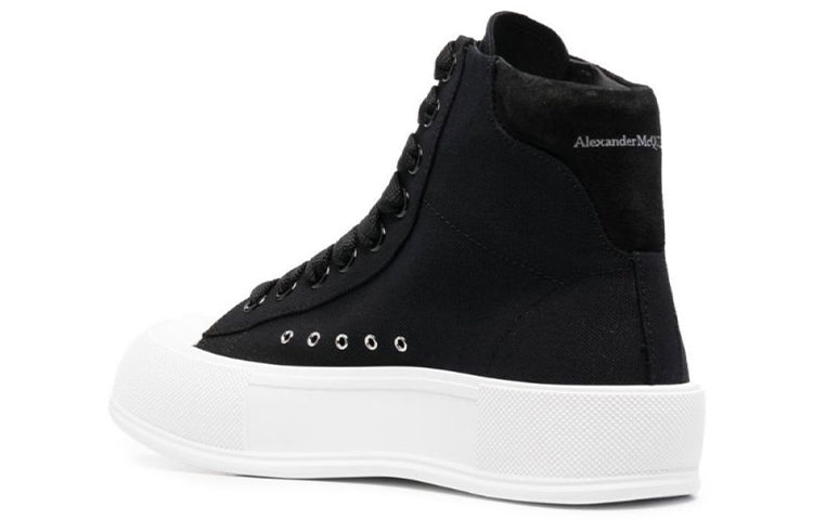 Alexander McQueen High-top Deck Plimsoll 'Black' 707681W4MV71070