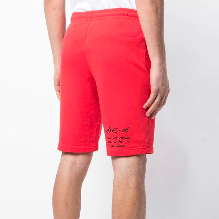 Off-White Men's Mona Lisa Printed Track Shorts Red OMCI006S190030052010