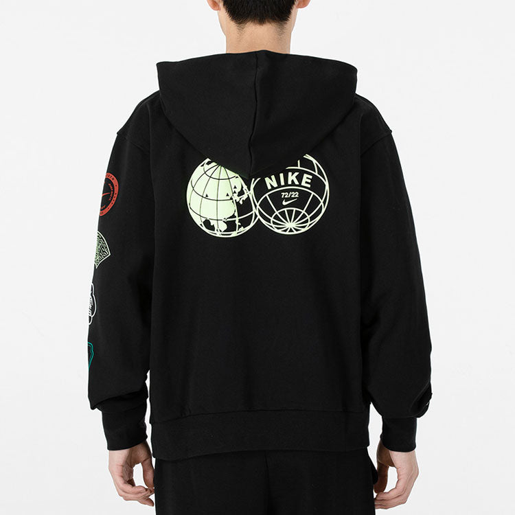Men's Nike CNY New Year's Edition Logo Printing Loose Sports Hooded Pullover Autumn Black DJ3861-010