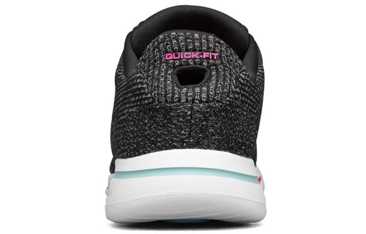 (WMNS) Skechers Go Walk 5 Sports Shoes Black/White/Green 15951-BKMT